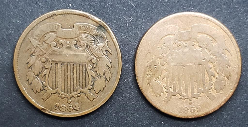 1864 & 1865 TWO CENT PIECE (1 of 2)