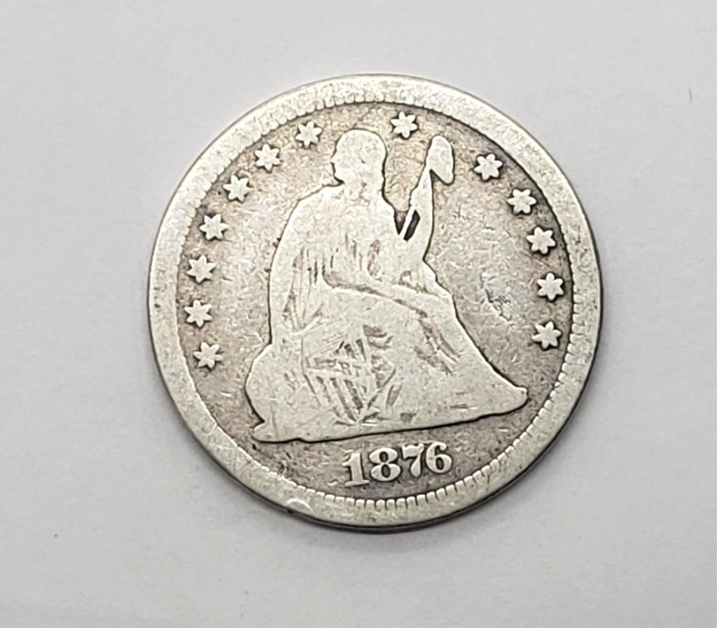 1876-CC SEATED QUARTER (1 of 2)