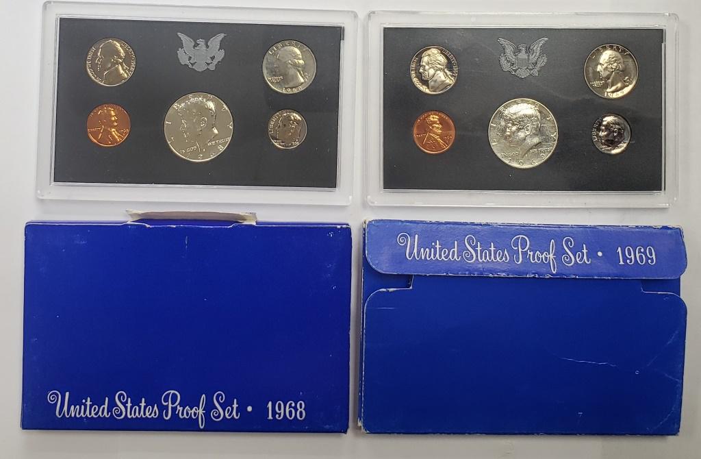 1968 & 1969 US PROOF SETS (1 of 2)