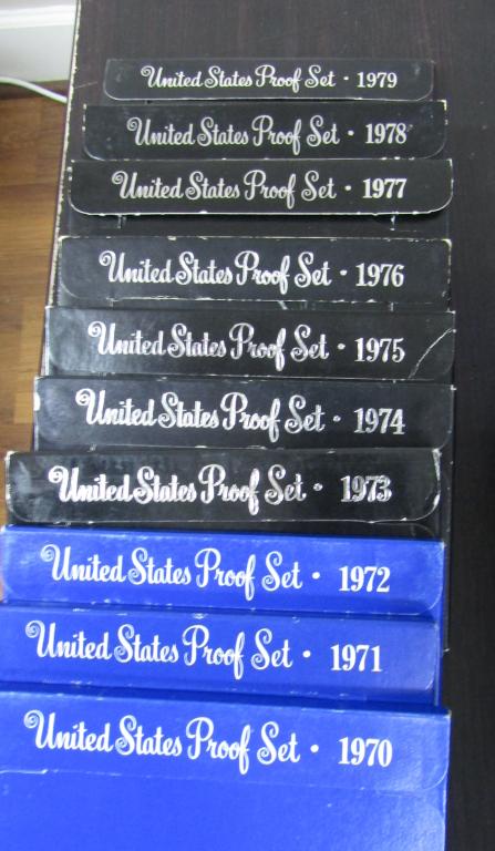 1970 THRU 1979 US PROOF SETS (1 of 1)
