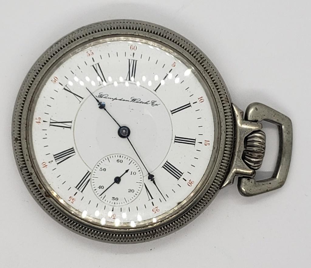 Antique Hampden Wm. McKinley Pocket Watch 21 Jewel: Size 16, Serial No. 1692077, Made 1902. Runs Fine. Needs a light cleaning.