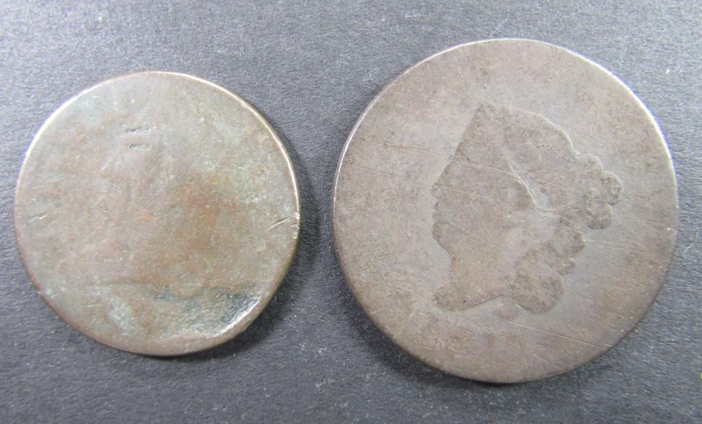 1817 LARGE CENT AG; CLASSIC HEAD HALF (1 of 2)