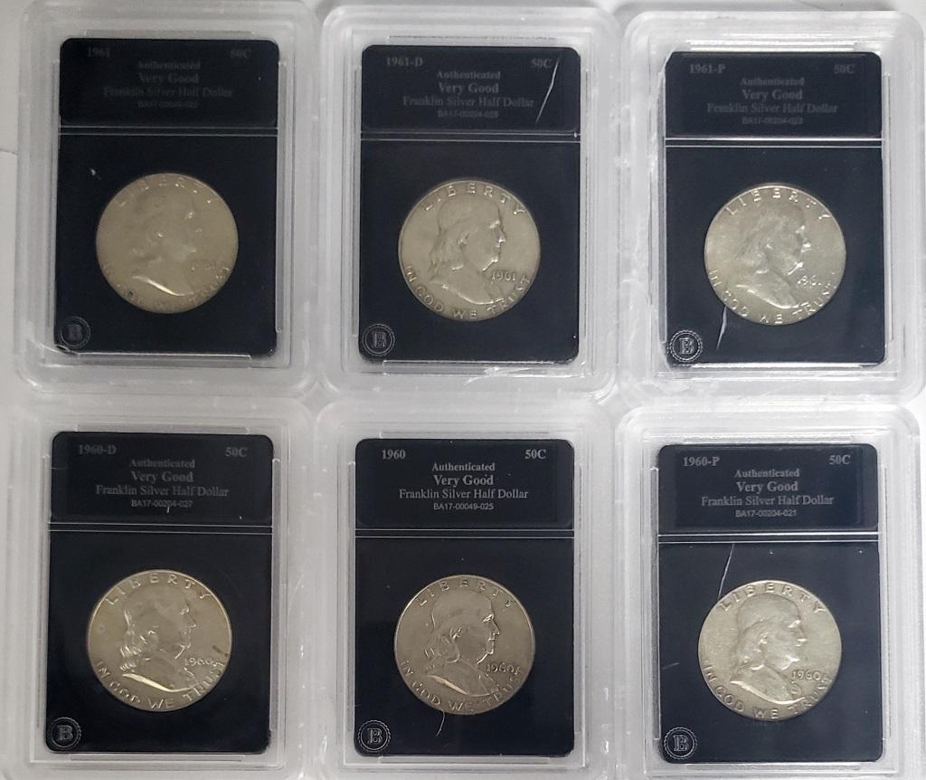 6-FRANKLIN HALF DOLLARS (1 of 2)