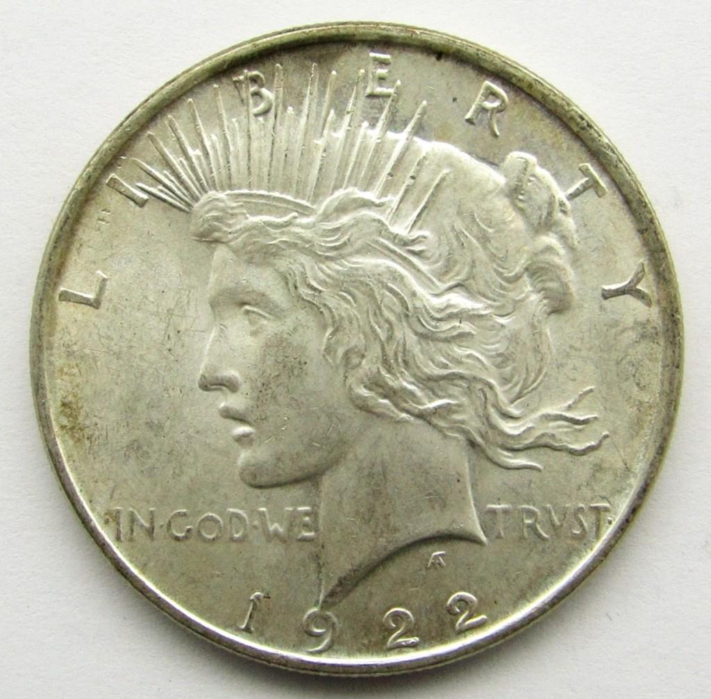 1922 PEACE DOLLAR BU (1 of 2)