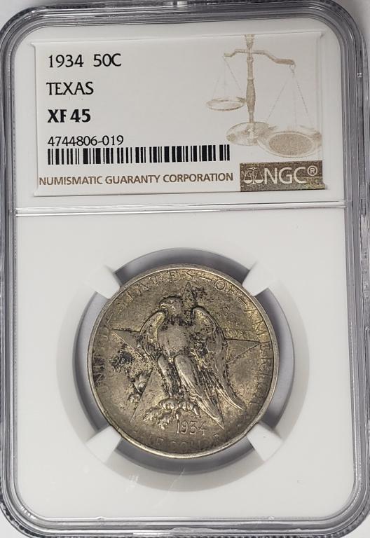 1934 Texas Commemorative Half Dollar NGC XF45 (1 of 4)
