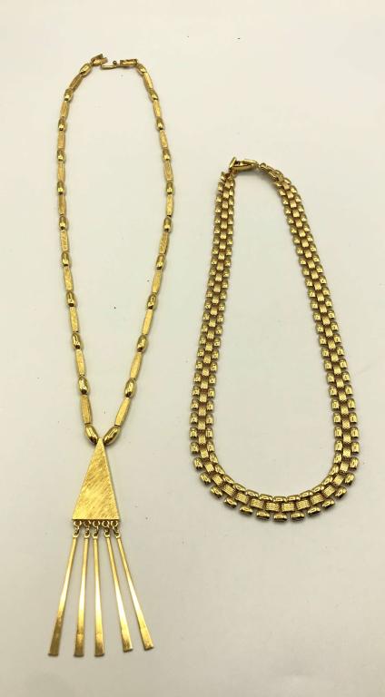 2 GOLD TONE NECKLACES: REGISTER TO BID TODAY!