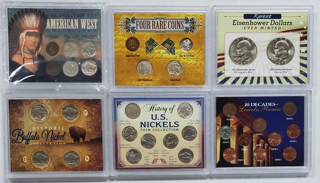 (6) U.S. COIN TRIBUTE SETS in ACRYLIC HOLDERS (1 of 2)