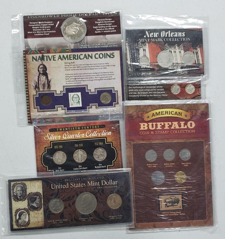 (7) U.S. COIN TRIBUTE SETS - P&D SILVER MERCURY DI (1 of 6)