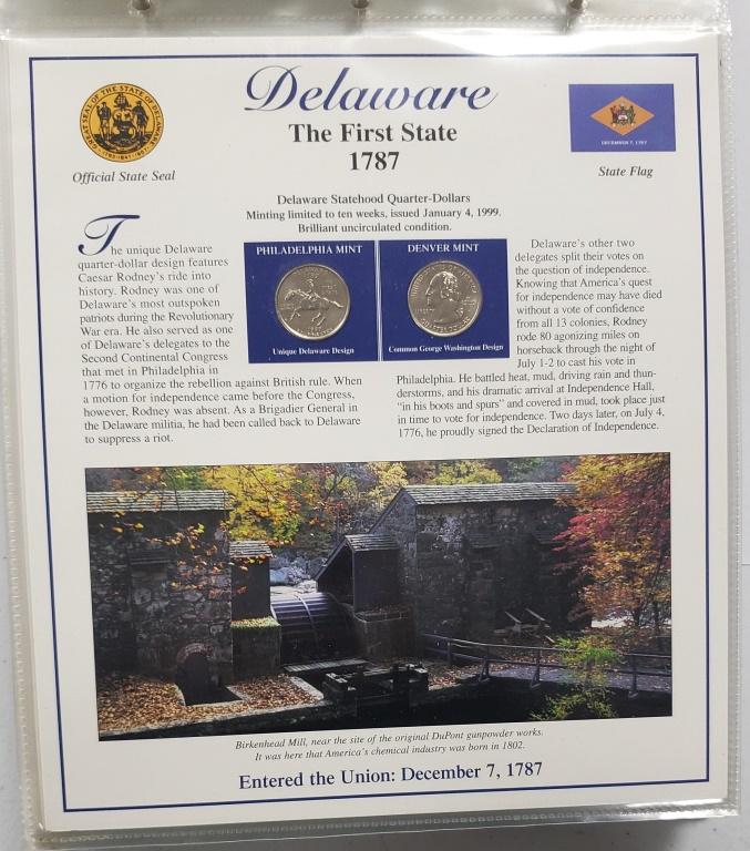 POSTAL COMMEM SOCIETY STATEHOOD QTR SET (1 of 8)