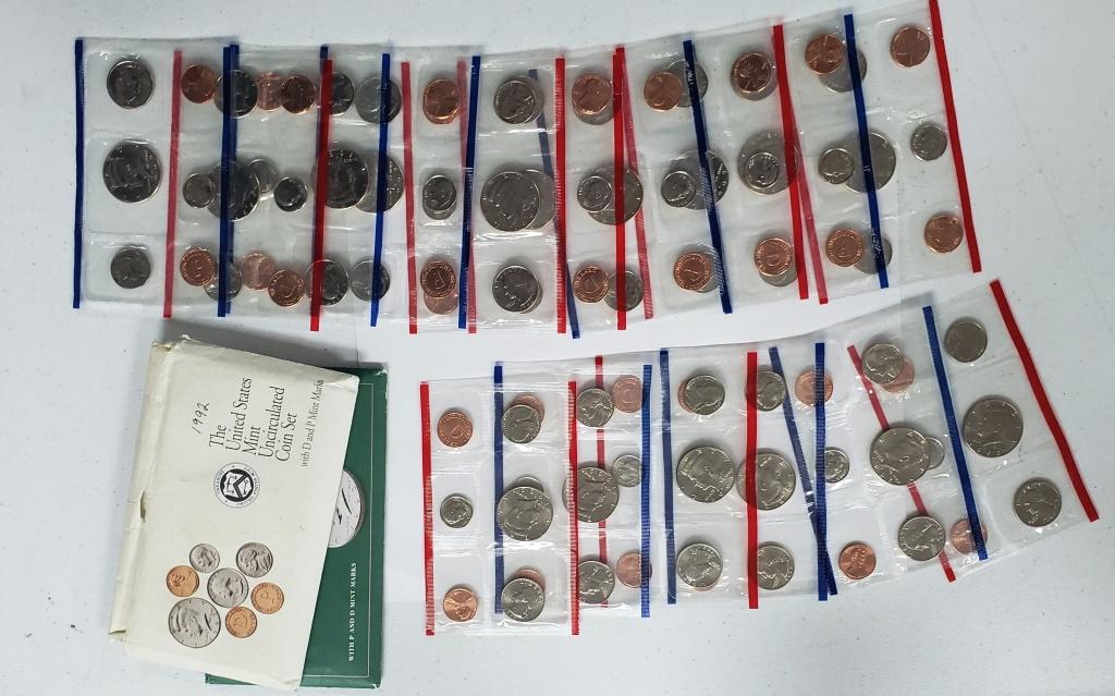 (5) 1992 &(3)  1993 U.S. MINT SETS - CELLO's ONLY (1 of 2)