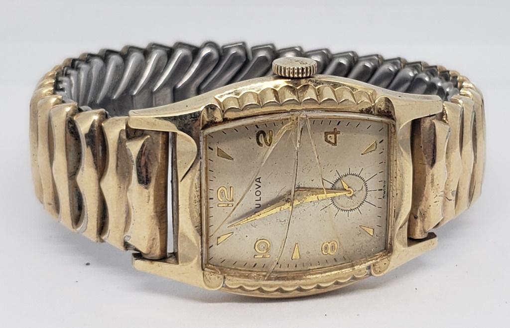 Vintage Bulova Mechanical Wristwatch - Runs - 11AC: Runs fine! Needs a new crystal.