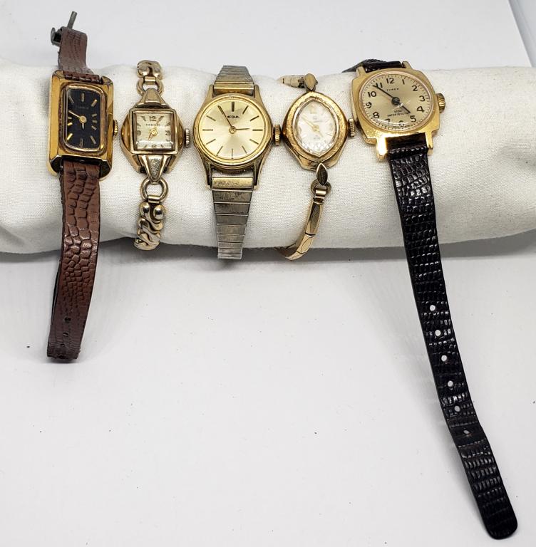 Lot of 5 Vintage Ladies Mechanical Watchs - Runnin (1 of 7)