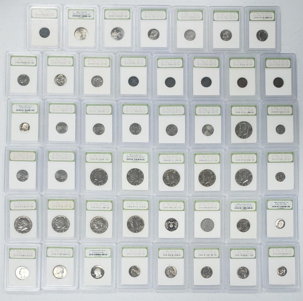 LARGE GRADED COIN LOT - ALL INB HOLDERS (1 of 10)