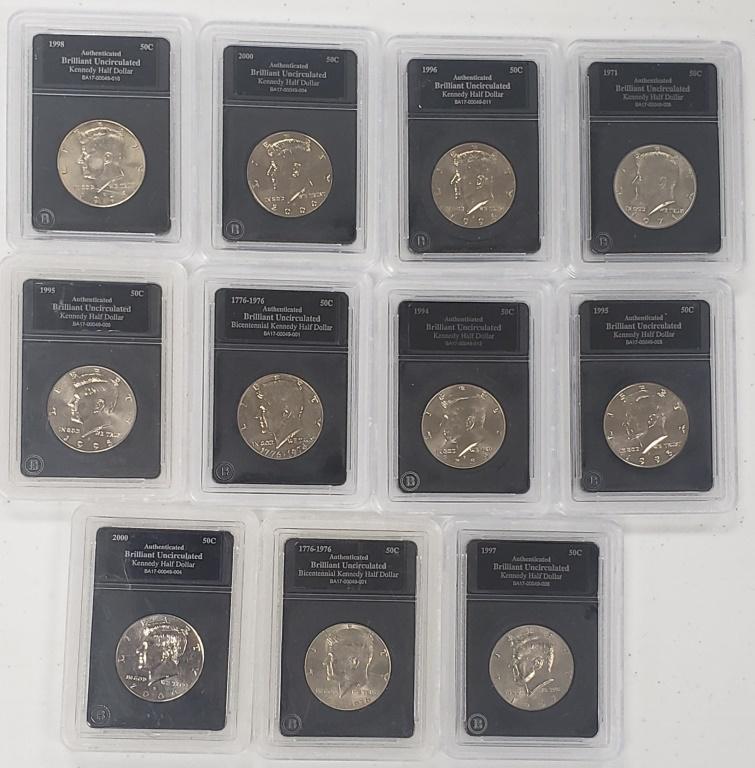 11 KENNEDY HALF DOLLARS BRAFORD EXCHANGE (1 of 2)