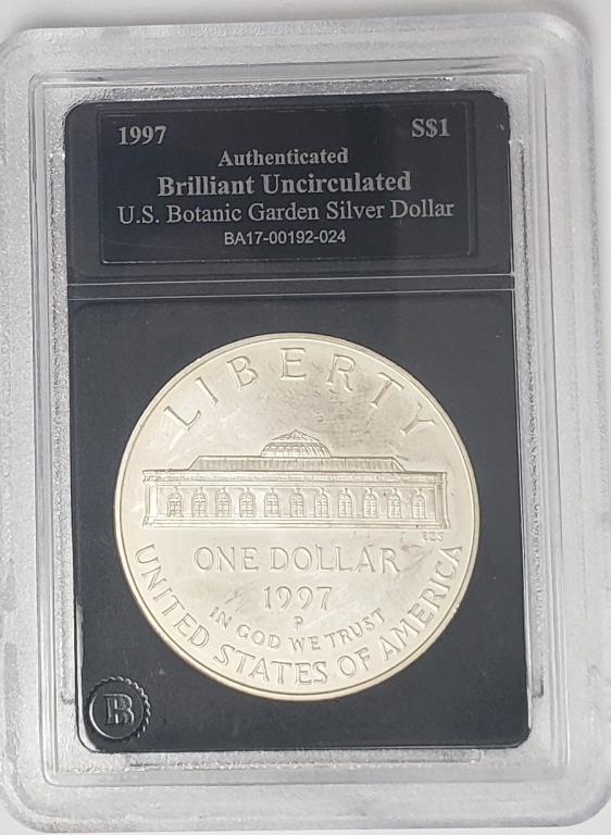 1997 BOTANIC GARDEN SILVER COMMEM $1 (1 of 4)