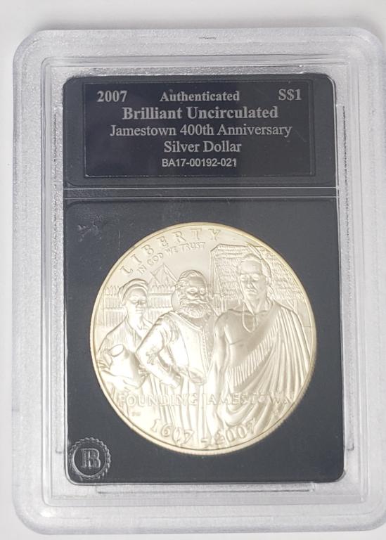 2007 JAMESTOWN SILVER COMMEM $1 (1 of 4)