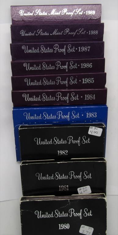 1980 thru 1989 U.S. PROOF SETS (1 of 1)