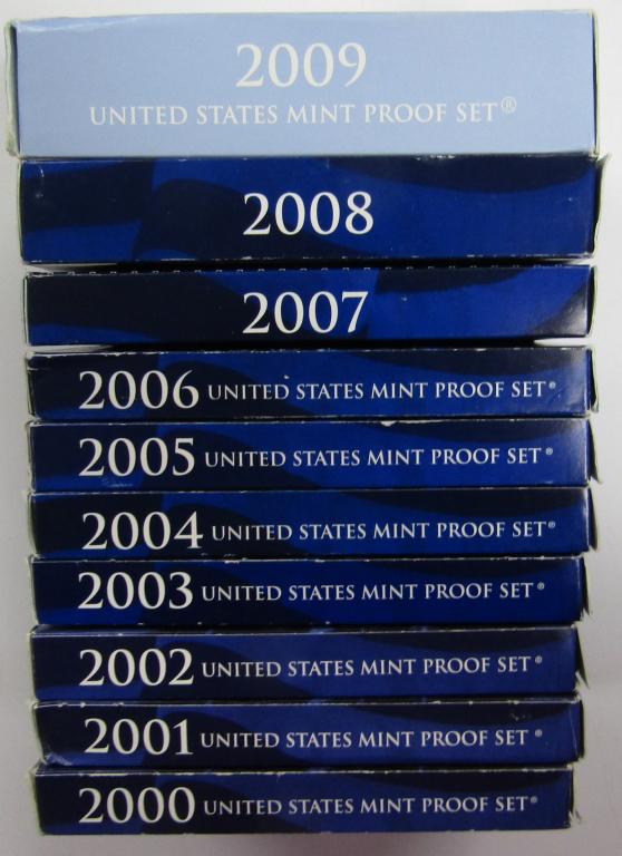 2000 thru 2009 U.S. PROOF SETS (1 of 1)