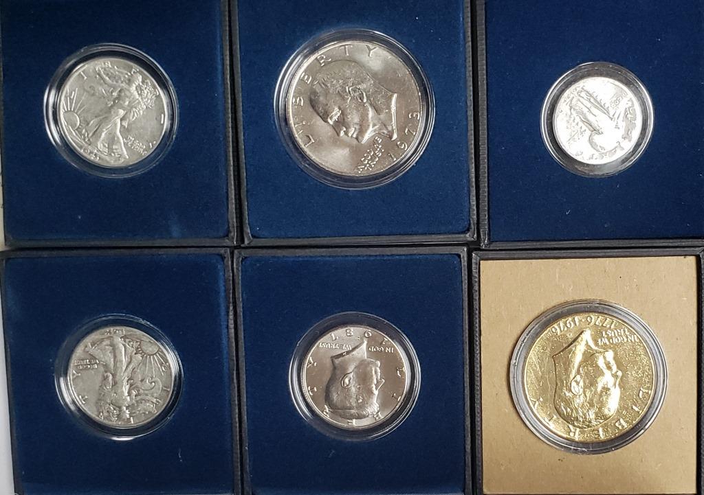 6 U.S. COIN COLLECTION in DISPLAY BOXES (1 of 1)