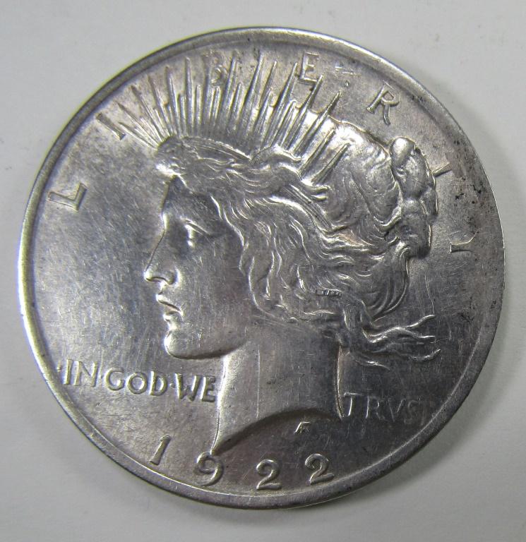 1922 PEACE DOLLAR AU (1 of 4)