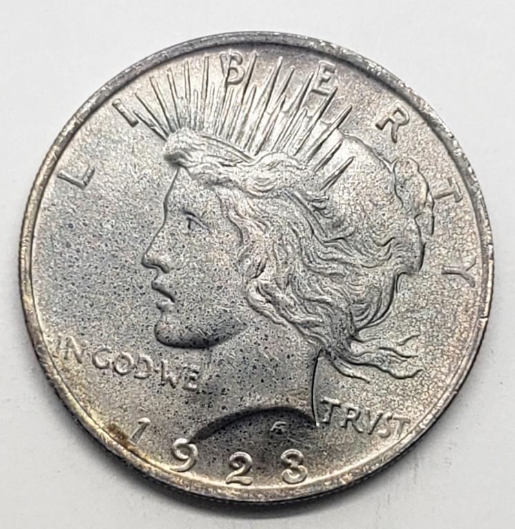 1923 PEACE RAINBOW REVERSE DOLLAR (1 of 2)