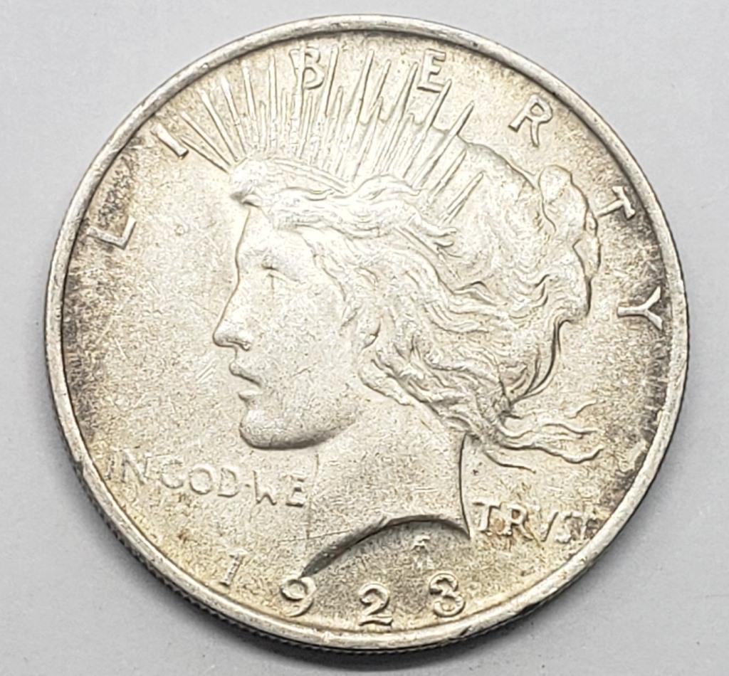 1923 PEACE DOLLAR AU (1 of 2)