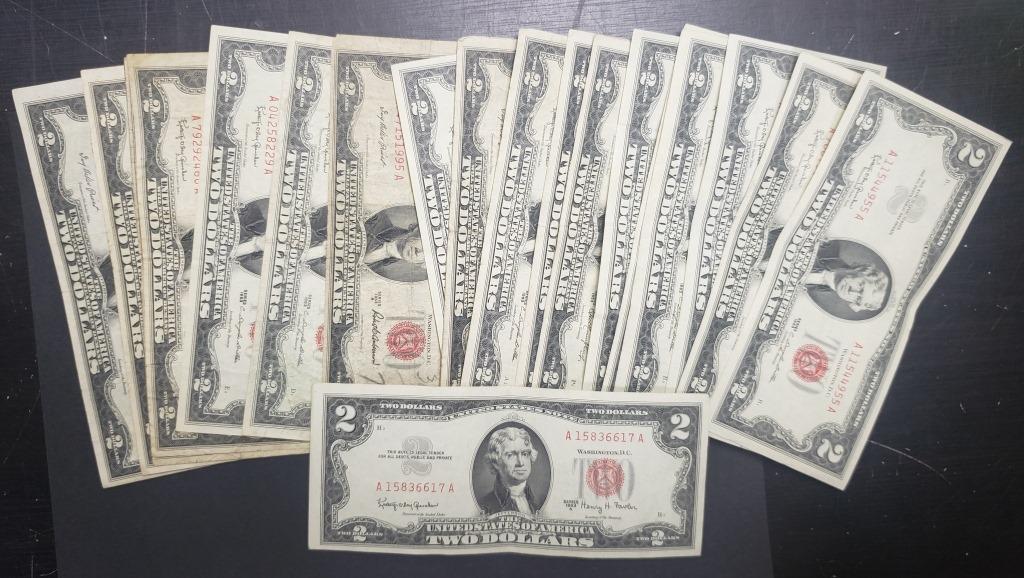 (20) MIX $2 RED SEAL U.S. NOTES (1 of 2)