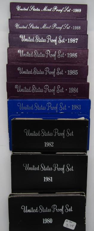 1980 thru 1989 U.S. PROOF SETS (1 of 1)