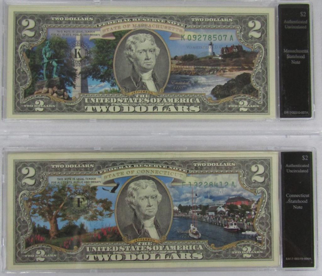 (2) 1976 $2 STATE ENHANCED U.S. NOTES (1 of 4)