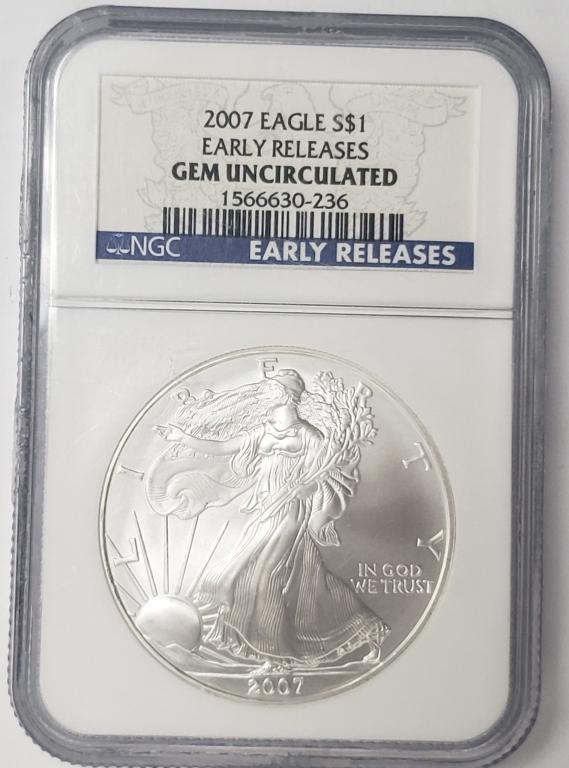 2007 American Silver Eagle NGC GEM Uncirculated (1 of 4)