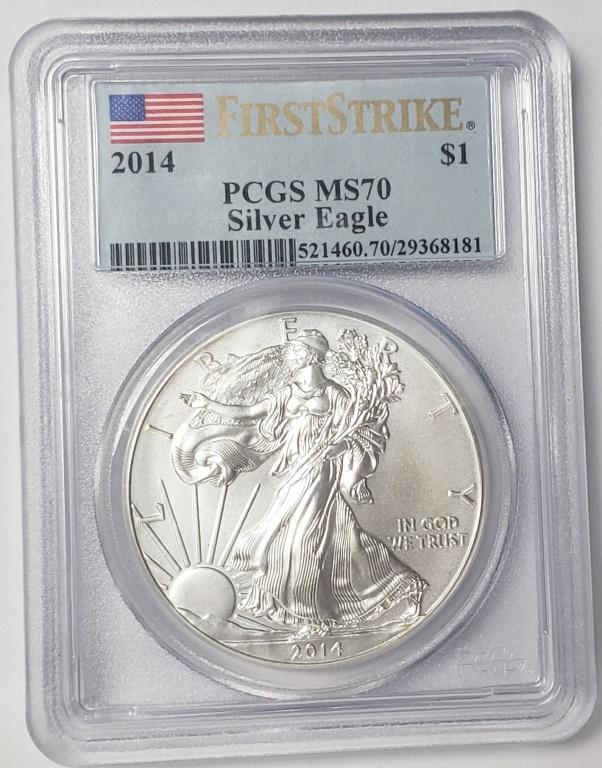 2014 American Silver Eagle PCGS MS70 - First (1 of 4)
