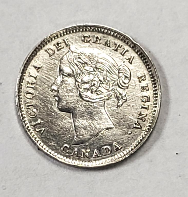 1893 CANADA 5 CENT SILVER BU (1 of 2)