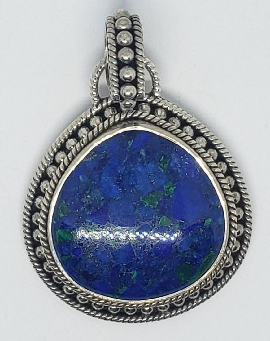 LARGE INDIA STERLING CIRCULAR PENDANT WITH (1 of 5)