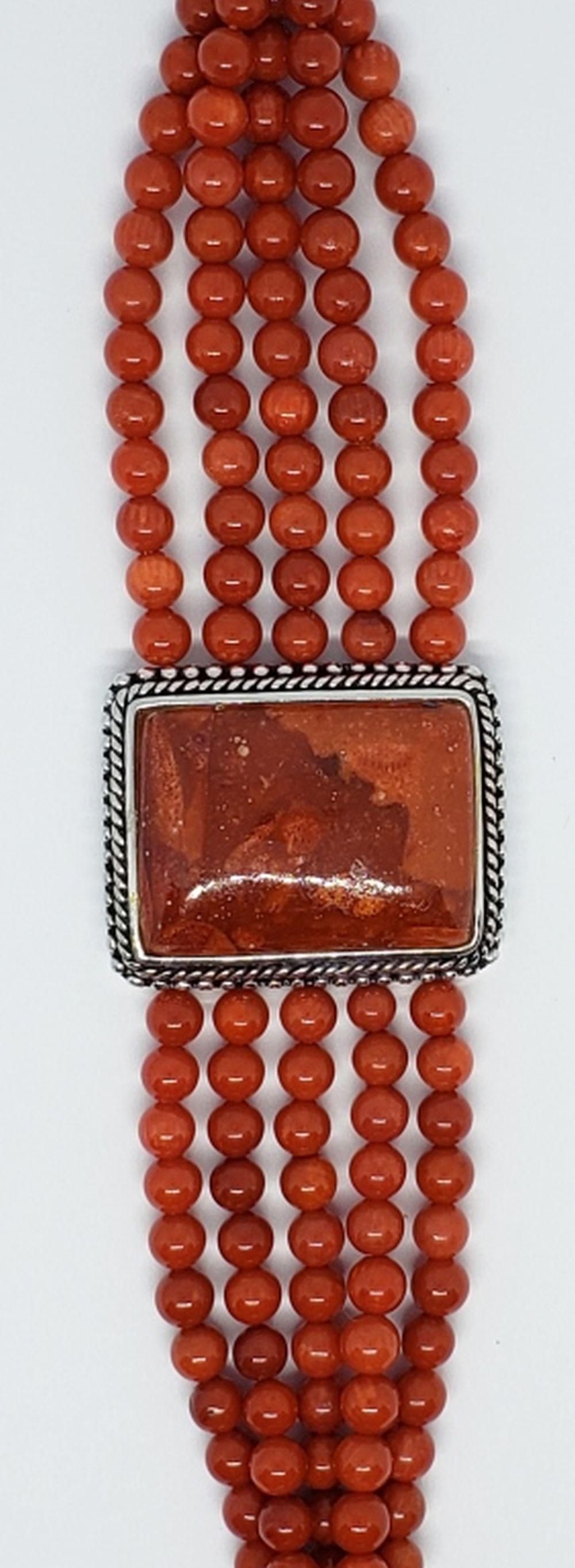 BBJ SIGNED 5 LAYERED BEADED BRACELET WITH RUBY (1 of 5)