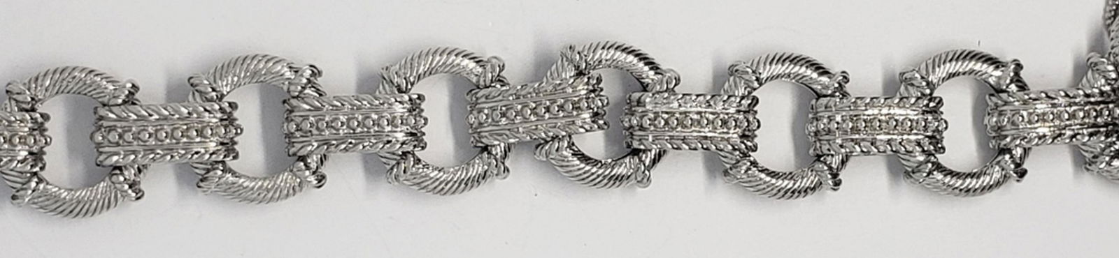 7.5 INCH JUDITH RIPKA STERLING CIRCULAR LINKED (1 of 6)