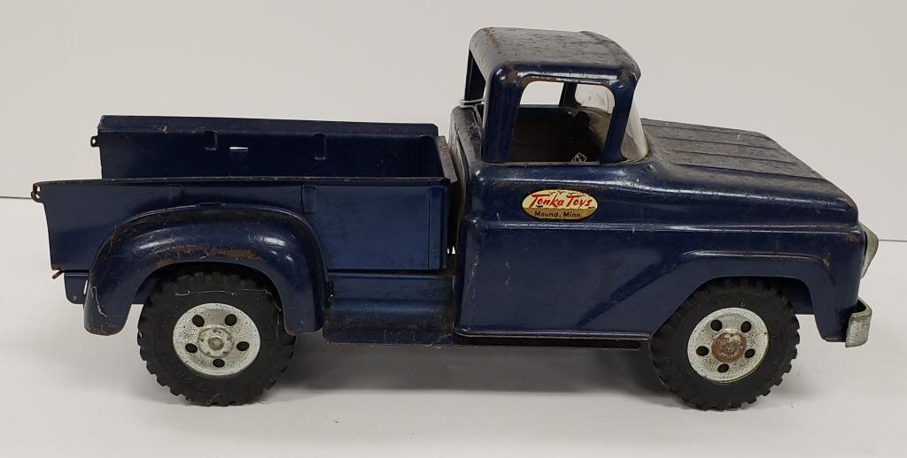 TONKA TOY 1958 FORD DARK BLUE PICK UP TRUCK (1 of 6)
