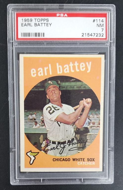 1959 TOPPS #114 BATTEY PSA NM 7 (1 of 2)