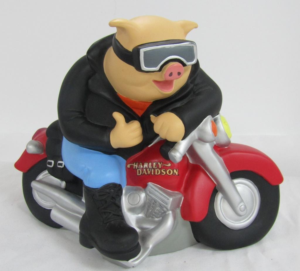 2000 Harley Davidson Hog Still Bank - Plastic (1 of 3)