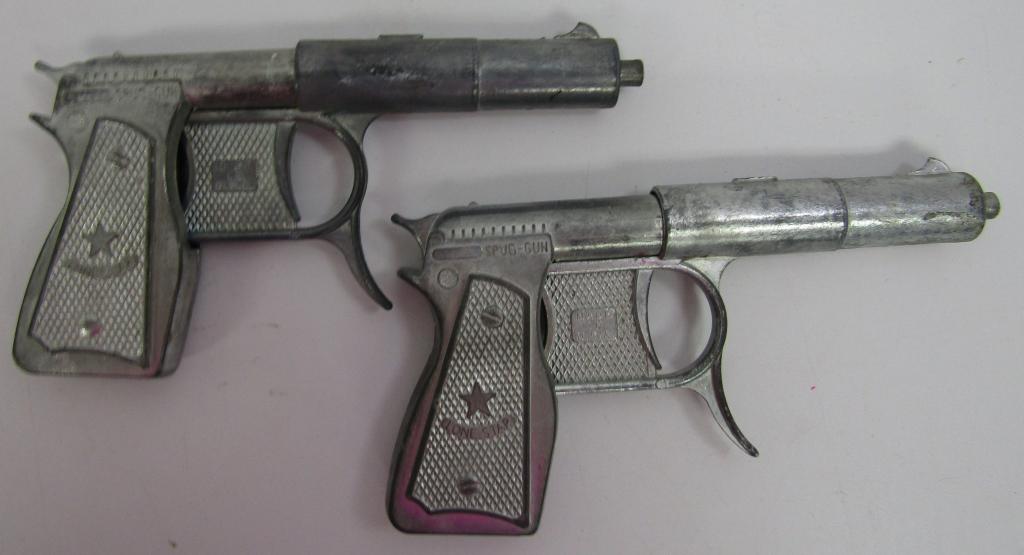 (2)EJ Cossman 504 Spud Gun Lone Star: Metal Diecast Toy Vintage 1950s