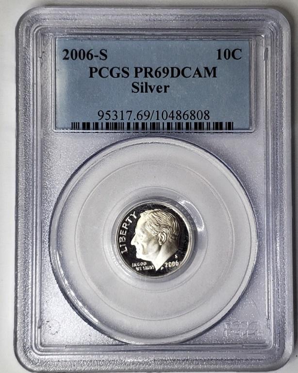 2006-S Silver Roosevelt Dime PCGS PR69DCAM (1 of 4)