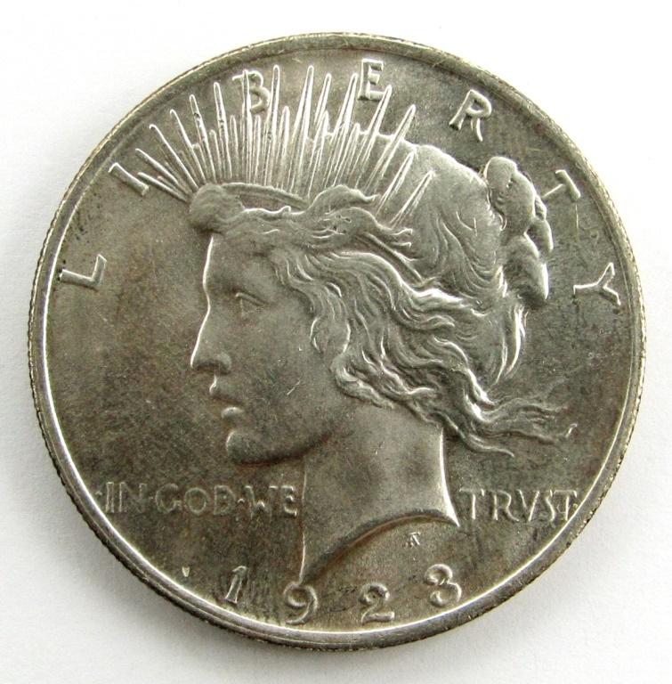 1923 PEACE DOLLAR AU (1 of 2)