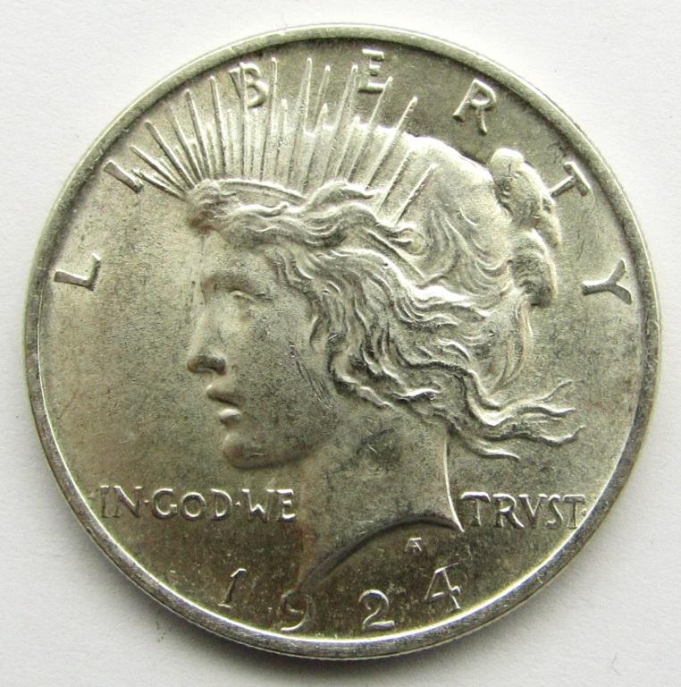 1924 PEACE DOLLAR BU (1 of 2)