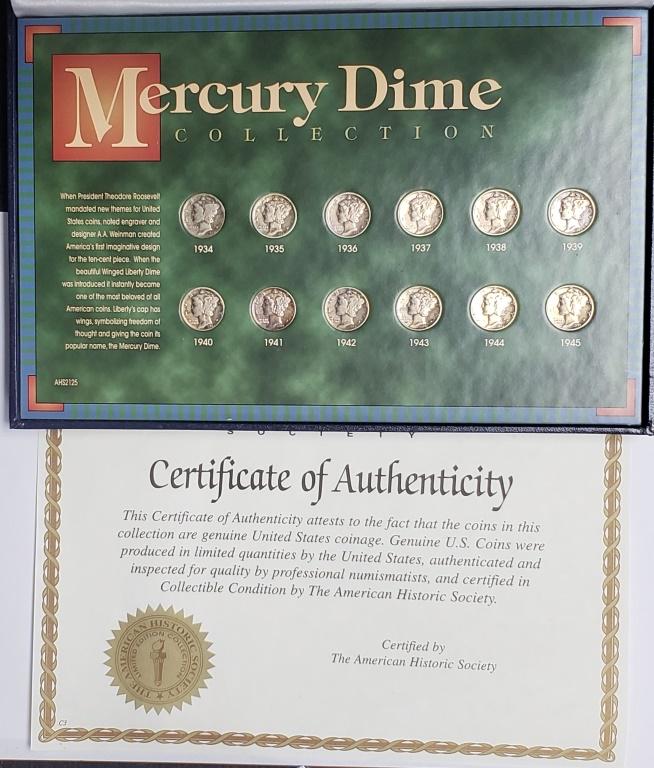 MERCURY DIME COLLECTION (12 COINS) (1 of 1)