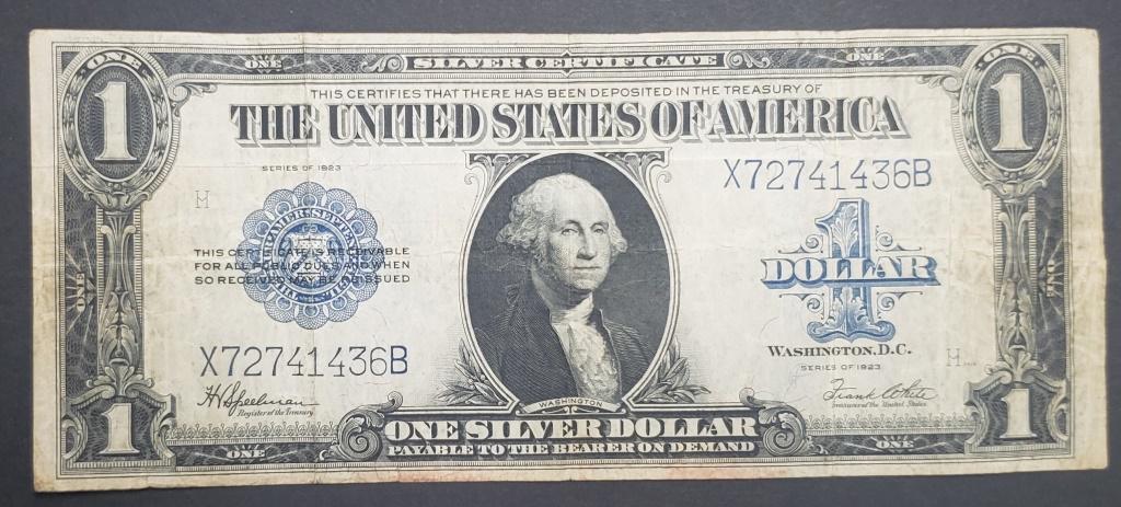1923 $1 LARGE SIZE SILVER CERT (1 of 2)