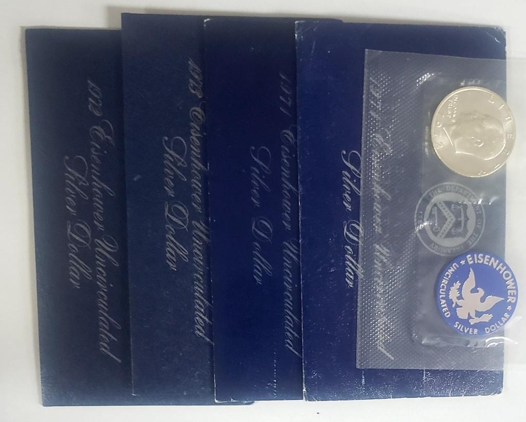 2-1971, 1972, 1973 SILVER IKE DOLLARS UNC (1 of 1)