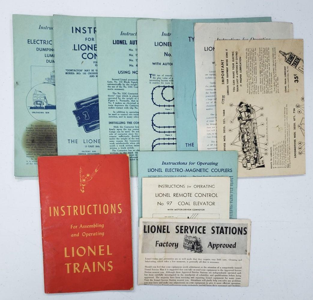 LIONEL TRAIN INSTRUCTION BOOKLETS (1 of 1)