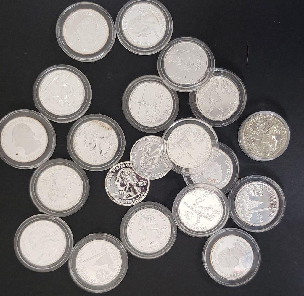STATE QTR LOT: 13 SILVER PLATED & (1 of 1)