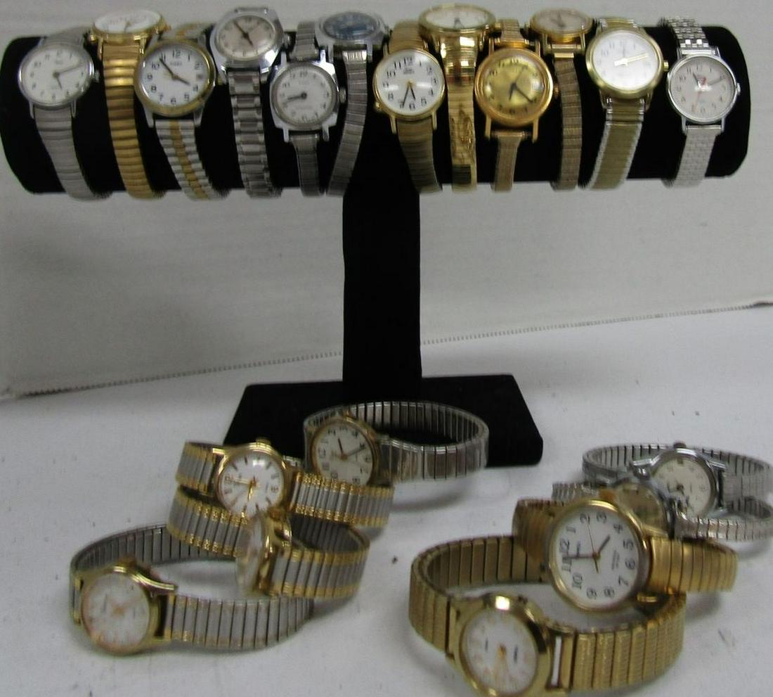 20 Timex Ladies Watches: Mechanical Winding - Not tested as to working or not-some for parts or repair- some may work