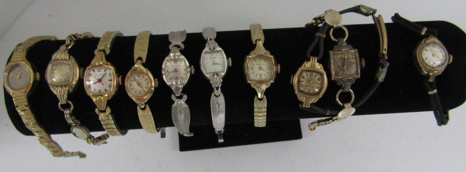 10 Bulova Ladies Watches: Not tested as to working or not-some for parts or repair- some may work