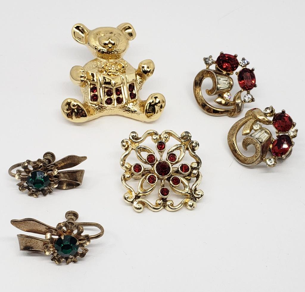 VTG GOLD TONED GOLD TONED JEWELRY LOT: (1 of 6)